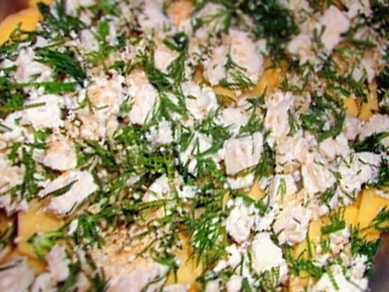 Картофель запеченный с брынзой